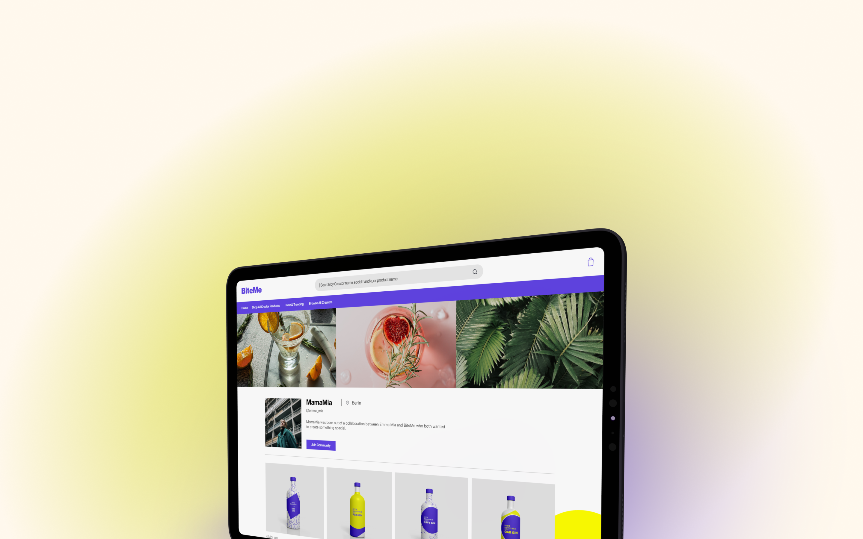 BiteMe. product mockup